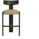 Horton 41 inch Dark Brown / Sahara Sand Leather Barstool